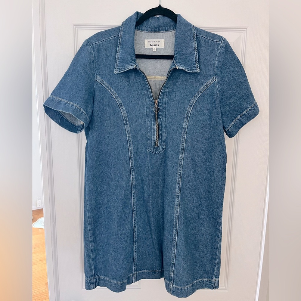 Reformation Loeb Denim Dress
